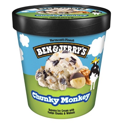 Ben & Jerry's Chunky Monkey Banana Ice Cream - 16oz : Target