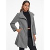 Allegra K Women's Stand Collar Mid-Length Zip Up Winter Coat with Pockets - 2 of 4