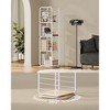 4-Tier Rotating Bookshelf, Bookcase with Bookends for Small Spaces, Corner Shelf, Steel Frame - 4 of 4