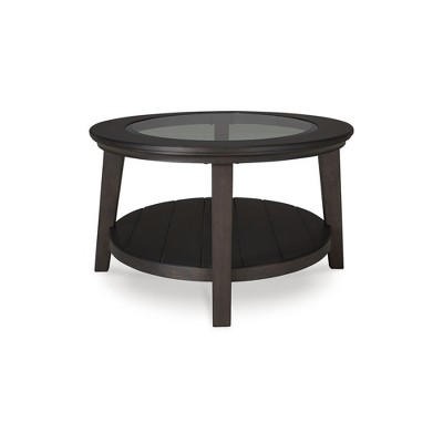 Signature Design by Ashley Celamar Oval Coffee Table, Dark Brown