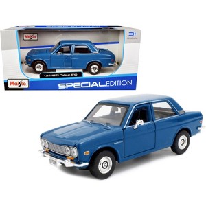 1971 Datsun 510 Blue "Special Edition" 1/24 Diecast Model Car by Maisto - 1 of 3