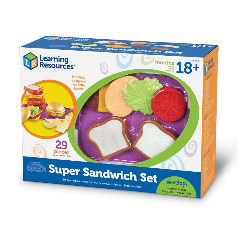 Learning Resources New Sprouts Super Sandwich Set, 29 Piece Set, Ages 18 mos+, 5 of 6