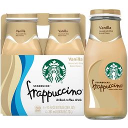 Starbucks Frappuccino Vanilla Coffee Drink - 4pk/9.5 fl oz Glass Bottles