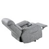 Electric Power Lift Recliner Chair for Elderly Fabric Recliner Chair for Seniors Side Pocket Remote Control Light Gray - 2 of 4