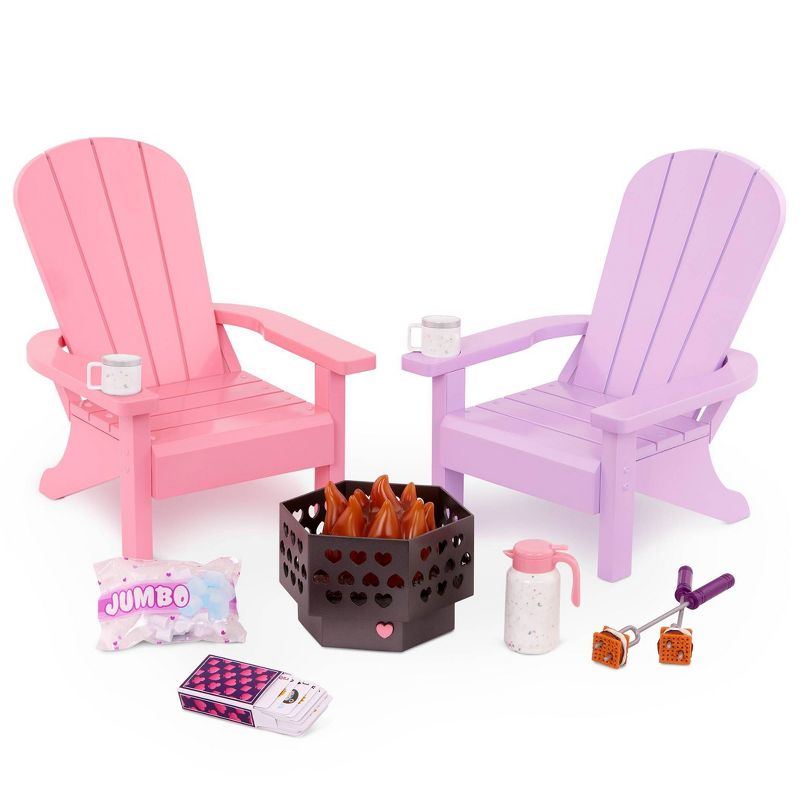 Our Generation Adirondack Chairs Outdoor Furniture Dollhouse Accessory Set for 18&#39;&#39; Dolls, 5 of 8