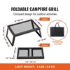VEVOR Folding Campfire Grill, Heavy Duty Steel Mesh Grate, 18" Portable Camping Grates Over Fire Pit, Camp Fire Cooking Equipment - 3 of 4