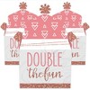 Big Dot of Happiness It's Twin Girls - Treat Box Party Favors - Pink and Rose Gold Twins Baby Shower Goodie Gable Boxes - Set of 12 - 2 of 4