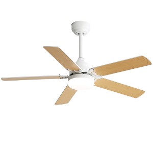 BestParts 42" Modern Ceiling Fan - 3-Color LED, Remote Control, Reversible DC Motor - 1 of 4