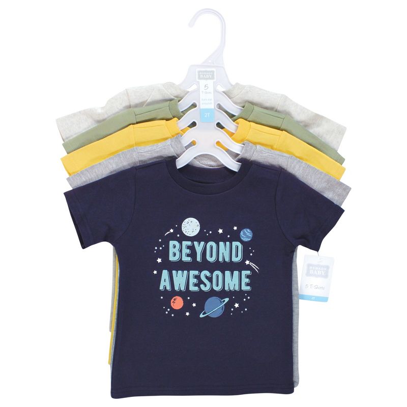 Hudson Baby Infant and Toddler Boy Short Sleeve T-Shirts, Beyond Awesome, 2 of 8