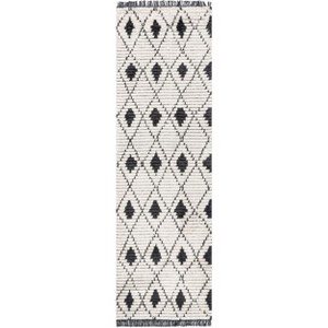 Nuloom Joanna Diamond Trellis Soft Shag Fringe Kitchen Runner Indoor Area Rug - Hallway, Entryway, 2' 8" x 8', Beige - 1 of 4
