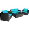 Tangkula 8PCS Rattan Patio Conversation Set Outdoor Furniture Set w/ Cushions - 4 of 4