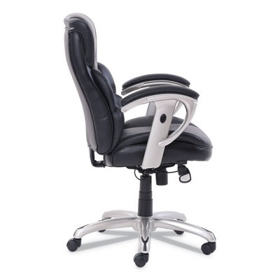 Adjustable Premium Black Leather Swivel Task Chair