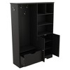 Lycvki Multi-functional Hall Tree with Storage Shelves and Drawers - 3 of 4