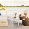 Outdoor Coffee Table Rectangle, HDPS Patio Coffee Tables for Outside, All Weather Patio Coffee Table with Slatted Tabletop for Garden, Balcony Black - 4 of 4