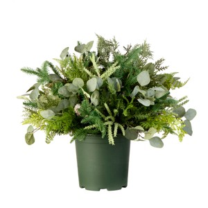 , HGTV Home Collection, 28" Winter Garden Urn with Pinecones, 60 Warm White LED Lights- Battery Operated - 1 of 1