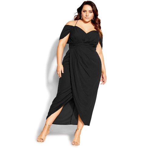 City Chic | Women's Plus Size Entwine Maxi Dress - Black - 18w : Target