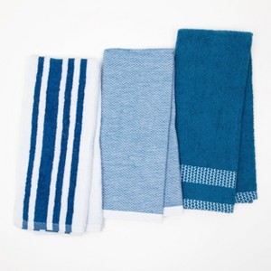 Sloppy Chef Yarn Dyed Kitchen Towels (Pack of 6), 16x26, Striped, Cotton - 1 of 4