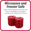 GoodCook Meal Prep on Fleek, 3 Compartments BPA Free, Microwavable/Dishwasher/Freezer Safe, Red,Red - 4 of 4
