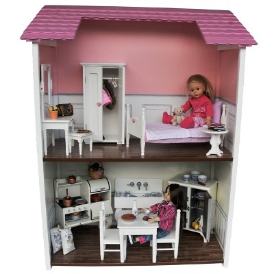 wooden dollhouse for 18 inch dolls