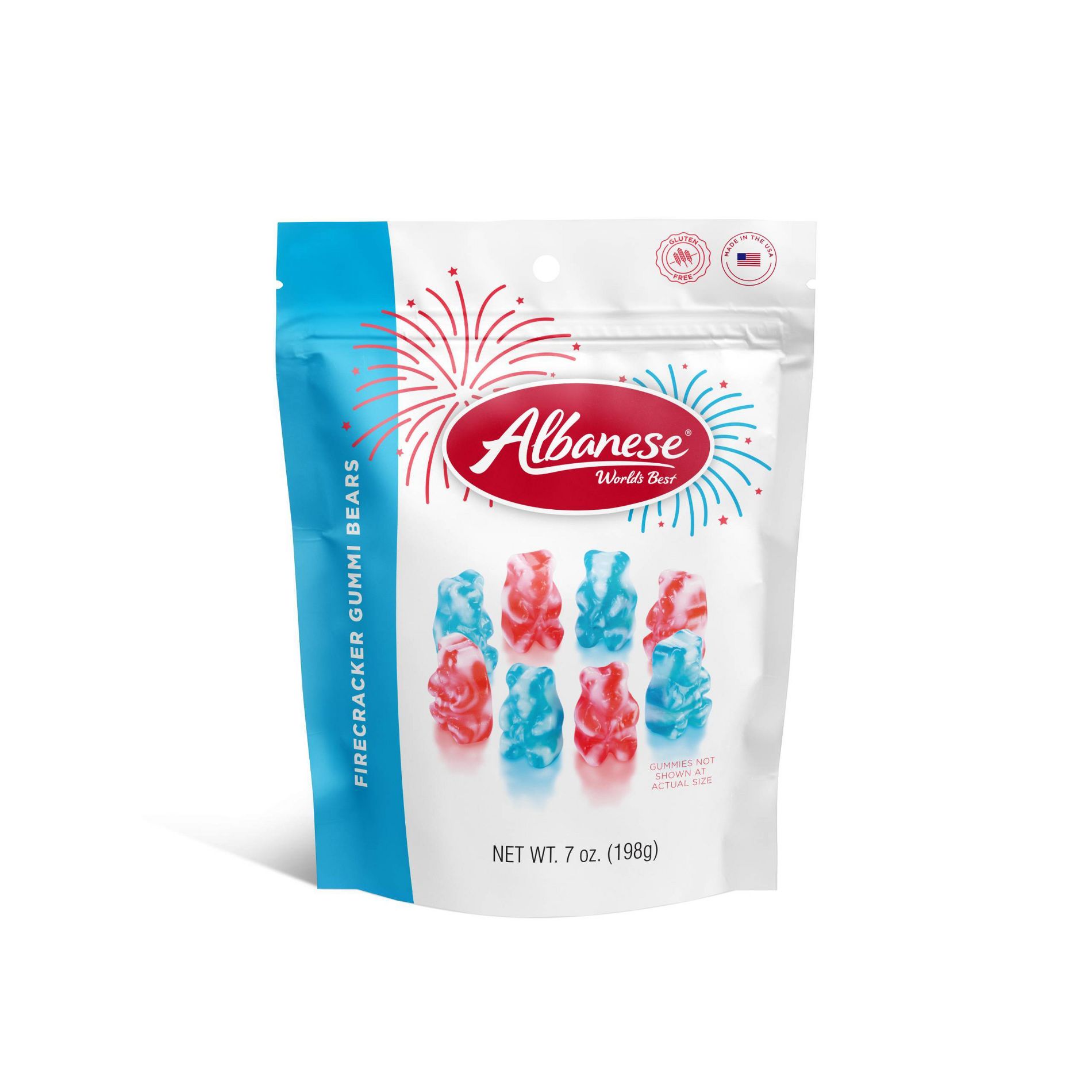 Albanese World's Best Firecracker Gummi Bears Candy - 7oz
