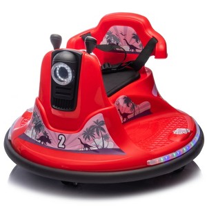 VisioGear Kids Ride On Bumper Car, Rotate 360 Degrees, Bumper strip, for Kids of 2-5 Years Old, Red, 26.18"*26.18"*18.74" - 1 of 4