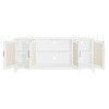 70" Farmhouse Style Natural Wood Desktop TV Stand for TVs up to 75" with Adjustable Shelves - Home Essentials - 4 of 4