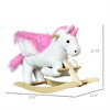 Cesicia Unicorn Baby Rocking Horse Toy for Kids with Lullaby Song, White - 2 of 4