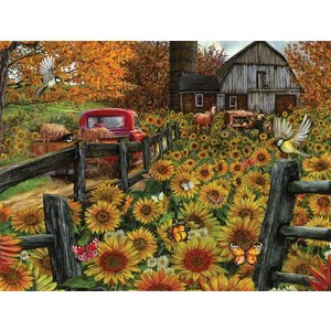 Sunsout Sunflower Farm 500 pc Jigsaw Puzzle 52310 - 1 of 4