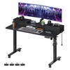 VASAGLE Electric Standing Desk with Drawers, Sit Stand Desk with Built-in Power Strip, Adjustable Height, 23.6 x 55.1 Inches - image 2 of 4