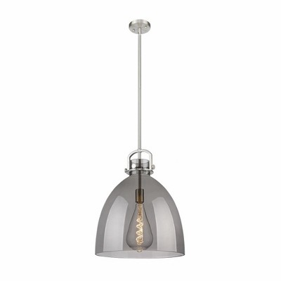 Newton Bell - 1 Light Stem Hung Pendant In Industrial Style-21.63 Inches Tall and 16 Inches Wide