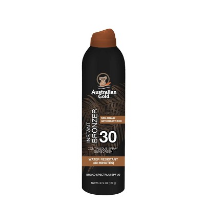 Australian Gold Continuous Sunscreen Spray with Bronzer - SPF 30 - 6 fl oz