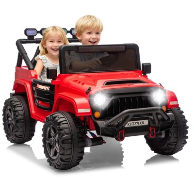 24V Ride on Toys for Kids, 2 Seater Electric Ride on Car with Remote Control, 4 Powerful Motors 4WD/2WD 3 Speeds LED Lights Bluetooth