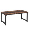 Lirago,Compact Rectangular Conference Table-Durable E1 Wood, Rustic-Brown & Black, Multi-Purpose Office Desk - 3 of 4