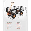 Steel Garden Cart with 500 lb Capacity, 3-in-1 Pullable Garden Wagon for Yard, Outdoor, Gardening Soil - 2 of 4