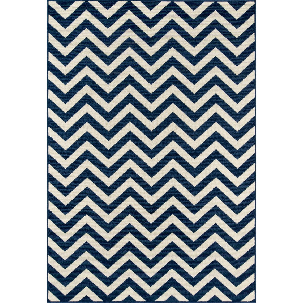 Indoor/Outdoor Chevron Area Rug - Navy (8'6inx13')