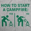 Mens Funny T Shirts How To Start A Campfire Sarcastic Camping Graphic Novelty Tee For Men - Crazy Dog Men's T Shirt - 2 of 4