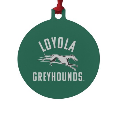 Loyola University Maryland Greyhounds Logo Aluminum Holiday Christmas Tree Ornament