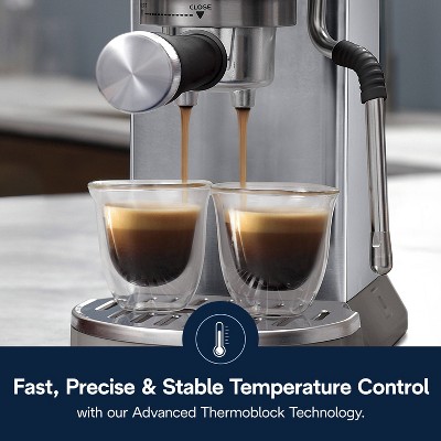 DeLonghi Dedica Duo Espresso and Cold Brew Machine with Milk Frother for Hot & Iced Coffee, Cappuccinos, Lattes & More Stainless Steel