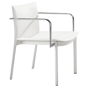 Faux Leather Wrapped Conference Chair - White - ZM Home