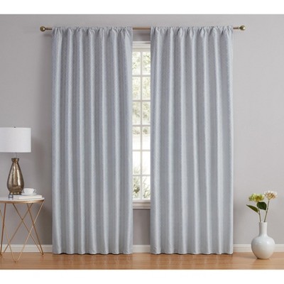 HLC.ME Franklin Moroccan 100% Complete Blackout Heavy Thermal Insulated Rod Pocket Back Tab Curtain Panels, Set of 2