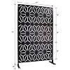Grungis Matrix Metal Decorative Patio Screens,Freestanding Privacy Fence Panels in Flower Shape Pattern for Deck Balcony Patio,76" H×48" W - 2 of 4