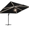 Sonkuki 11.5×9FT Offset Outdoor Solar LED Patio Aluminum Cantilever Umbrella with Infinite Canopy Angle Adjustment - 2 of 4