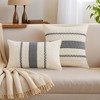 REGALWOVEN Patchwork Fade-Resistant Striped Woven Decorative Throw Pillow Covers 2 Pcs - 2 of 4