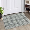 Washable Rug Modern Plaid Rug Non Slip Non Shedding Rug Low Pile Rugs Foldable Indoor Carpet for Living Room Bedroom Study Room Guest Room Playroom - 3 of 4