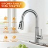 WOWOW  Single-Handle Pull-Down Sprayer Kitchen Faucet Stainless Steel in Brushed Nickel - 2 of 4