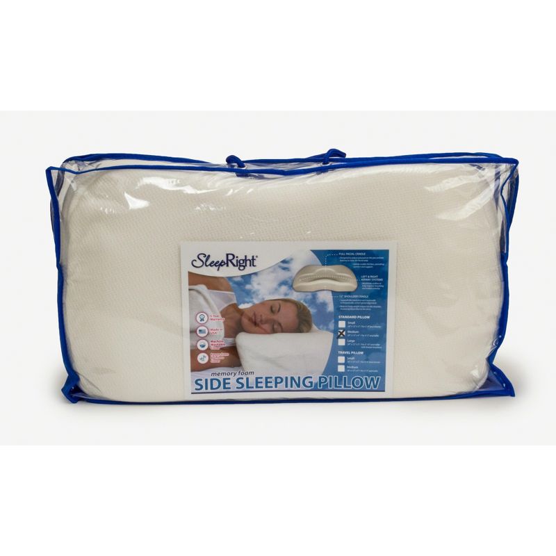 SleepRight Side Sleeping Memory Foam Pillow, 3 of 10