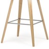 Sapphtopaz Modern Bar Stool Upholstered Dining Chairs with Curved Seat and Backrest Counter Height Barstools Set of 2 for Kitchen Island - 2 of 4