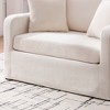 CIPACHO Wheat 45.27" Wide Farmhouse Accent Chair & 46" Chenille Ottoman Set - Upholstered with Bolster Pillows, Black Metal Legs (Living Room/Office) - 4 of 4