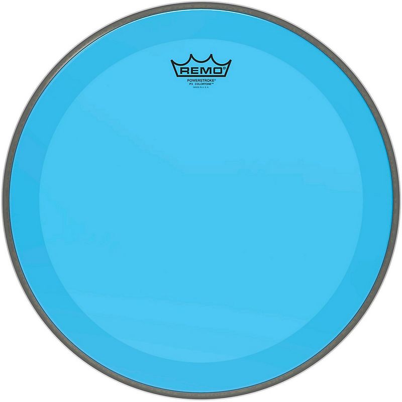Remo Powerstroke P3 Colortone Blue Bass Drum Head 16 in., 1 of 2