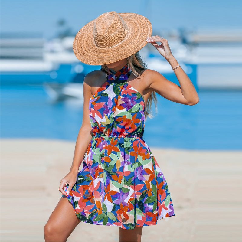 Women's Halter Neck Tropical Mini Dress - Cupshe, 5 of 6
